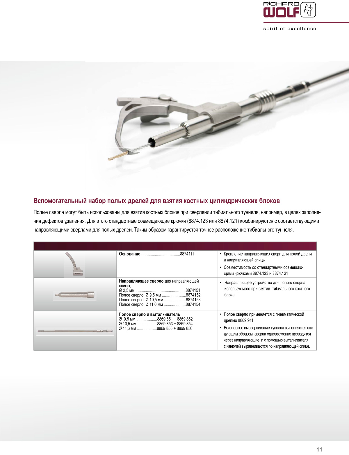 Инструментальная система для артроскопической хирургии крестообразной связки Graftline