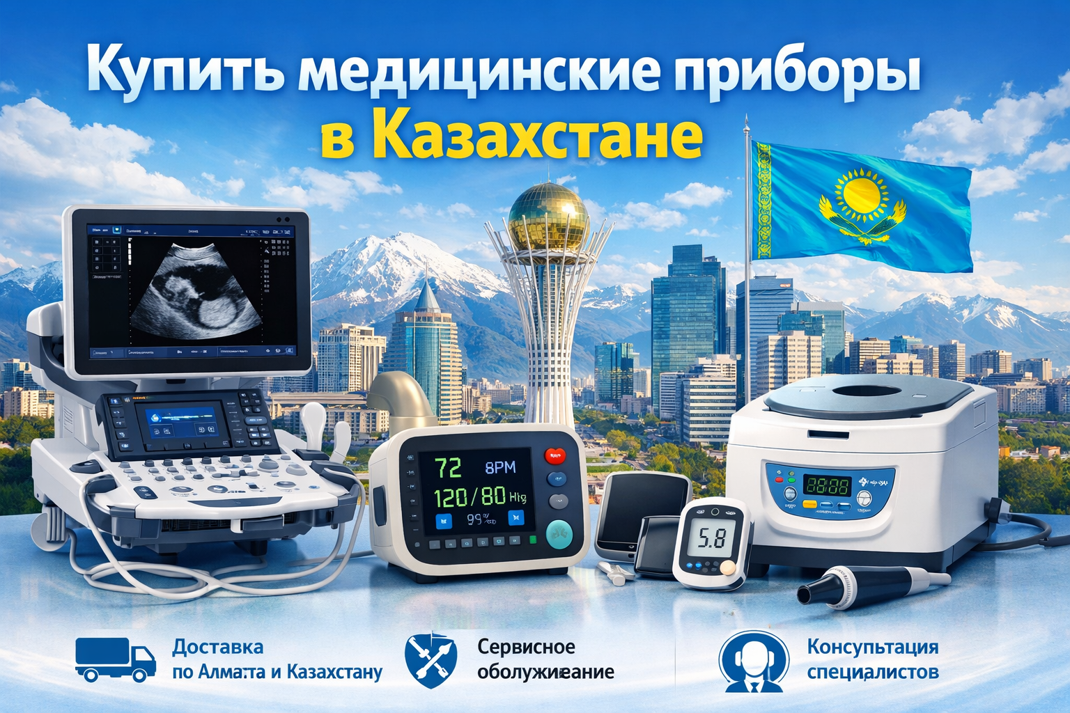 Купить медицинские приборы в Казахстане — надежно, выгодно и с гарантией
